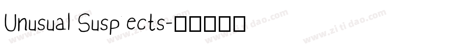 Unusual Suspects字体转换